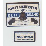 Beer Labels, Bell Brand, bottled in Edinburgh, Finest Light Beer, h.r (gd/vg) (2)