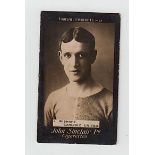 Cigarette card, Football, John Sinclair, Football Favourites, type card, no 97, J. Wishart, Carlisle