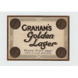 Beer Label, Graham's, Alloa, Golden Lager, Genuine Scotch Lager, v.r, (gd) (1)