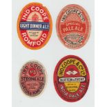 Beer Labels, Ind Coope & Co Ltd, 4 scarce labels, Strong Ale, bottled by Spain & Albury Limited,