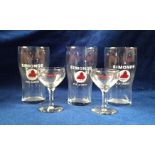 Breweriana, Simond's, a collection of glasses, all with transfer printed decoration, 14 straight