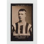 Cigarette card, Football, John Sinclair, Football Favourites, type card, no 99, Higgins, Newcastle