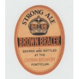 Beer Label, Crown Brewery, Pontyclun, Strong Ale, v.o (gd) (1)