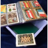 Postcards, a large collection of heraldic cards in 3 modern albums inc Oxford & Cambridge