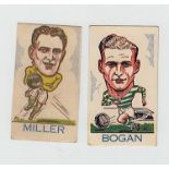 Trade cards, Football, Donaldson's, Sports Favourites, all 'large' head issues, 9 Soccer cards,