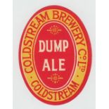 Beer Label, Coldstream Brewery Co Ltd, Dump Ale, v.o, (vg) (1)