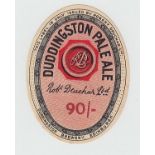 Beer Label, Robert Deuchar Ltd, Edinburgh, Duddingston Pale Ale, 90/- , v.o, (sl marks) (1)