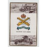 Postcards, Military selection of approx 66 Gale & Polden published military badges inc Machine Gun