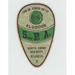 Beer Label, Elgood & Sons Ltd, Wisbech, Summer Pale Ale, balloon shaped (sl foxing, gd) (1)