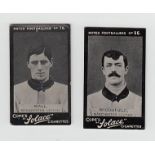 Cigarette cards, Football, Cope's, Noted Footballers (Solace), Manchester United, two cards, nos