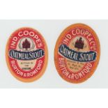 Beer Labels, Ind. Coope & Co Ltd, Burton & Romford, Oatmeal Stout, v.o's, one bottled by the