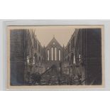 Postcards, London, a collection of six RP's showing the aftermath of the Fire at St Johns Church,