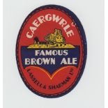 Beer Label, Lassell & Sharman Ltd, Caergwrle, Famous Brown Ale, v.o, (gd) (1)