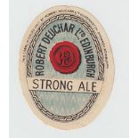 Beer Label, Robert Deuchar Ltd, Edinburgh, Strong Ale, larger v.o, (sl edge nick) (1)