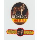 Beer Labels, Bernard's, Edinburgh, Amber Ale, v.o & stopper (vg) (2)