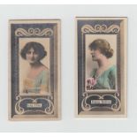 Cigarette cards, Phillip's, British Beauties (plain backs, nos 55-108) (set, 54 cards) (gd)