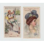 Cigarette cards, A. Baker & Co, Beauties of Nations (A. Baker backs) (set, 25 cards) (some slight