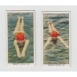 Cigarette cards, Ogden's, Swimming, Diving & Life-Saving, (set, 50 cards) (few fair, mostly gd)