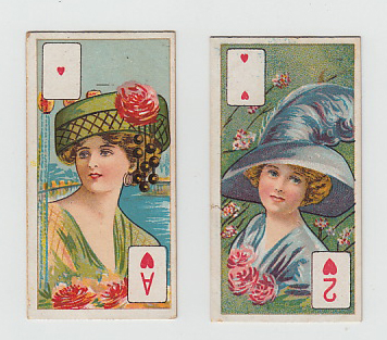 Cigarette cards, Will's (Scissors), Beauties (p/c inset, lattice backs) (set, 52 cards) (2 poor,