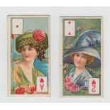 Cigarette cards, Will's (Scissors), Beauties (p/c inset, lattice backs) (set, 52 cards) (2 poor,