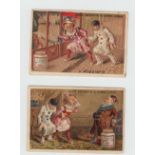 Trade cards, Liebig, Pierrot Cured by Liebig, ref S181/F182, Italian language issue (set of 6 cards)