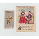 Trade cards, 2 sets, Fry's, National Flags (15 cards) & Chivers, Children of Other Lands (packet