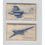 Cigarette cards, Carreras, Turf Slides, British Aircraft (set, 50 cards, uncut slides) (gd/vg)