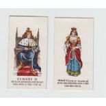 Cigarette cards, Phillip's, Kings & Queens of England (set, 37 cards) (gen vg)