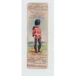 Bookmark, P. Jones Collection, Singer Sewing Machines, Military bookmark, Corporal, Grenadier Guards