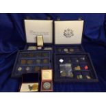 Medallions & Tokens, P Jones Collection, collection contained in four coin cases inc commemorative
