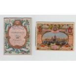 Calendars, P Jones Collection, Rimmel's, Almanack booklets for 1864 & 1865, colour illustrated