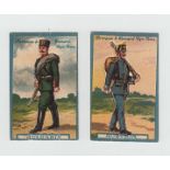 Cigarette cards, South Africa, Hermann & Canard, Soldiers, 9 different cards (gen gd) (9)