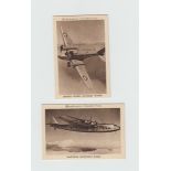 Cigarette cards, Strathmore, British Aircraft, 'M' size (set, 25 cards) (vg)