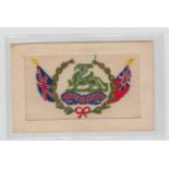 Postcards, Military, 3 Regimental embroidered silks for Cameron Highlanders, The Queens' Royal