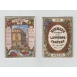 Calendars, P Jones Collection, Rimmel's, Almanack booklets for 1860 & 1861, colour illustrated