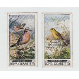 Cigarette cards, Cope's, Songbirds (set, 25 cards) (7 with hinge marks to reverse, fair/gd)