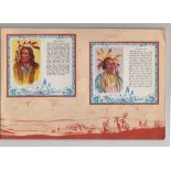 Cigarette cards, USA, Red Man Chewing Tobacco, American Indian Chiefs, set, 40 cards 'X' size,