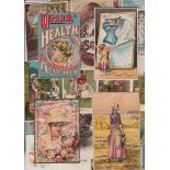 Trade cards, USA, a collection of 50 early advertising cards, various manufacturers inc. Wells'