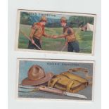 Cigarette cards, Ogden's, Boy Scouts (green back) (set, 50 cards) (no 1 with ink mark to back,