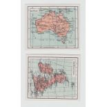 Trade cards, Van Houten, Maps of the World, 'X' size (set, 20 cards) (vg)