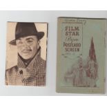 Trade cards, Anon, Film Star Bijou Postcard series with concertina folder (name inked to cover), ref