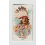 Cigarette card, USA, Allen & Ginter, Celebrated Indian Chiefs, type card, British, Ioway, variety