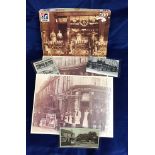 Postcards/Jigsaws, all shopfronts, 3 postcards, Orviss of Jersey (printed, gd), Brockman &