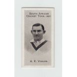 Cigarette card, Taddy, South African Cricket Team, 1907, type card, A.E. Vogler (gd/vg) (1)