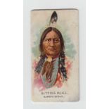 Cigarette card, USA, Allen & Ginter, Celebrated Indian Chiefs, type card, Sitting Bull (fair/gd) (