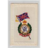 Postcards, Military, 5 Regimental embroidered silk for Royal Engineers, RFA, Yorkshire Regiment (