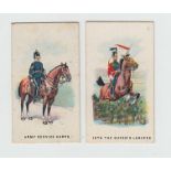 Cigarette cards, BAT, Siamese issue with blue flag backs, Types of British Soldiers (set, 50