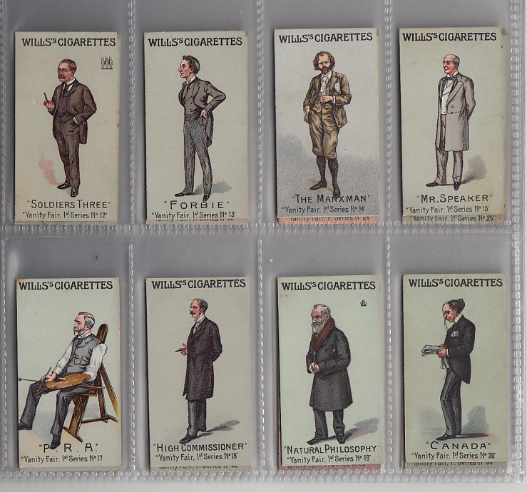 Cigarette cards, Will's, Vanity Fair, 1st Series (set, 50 cards) (6 fair, rest gd)