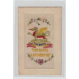 Postcards, Military, 10 Regimental embroidered silks for RE, RA. ASC (3), RIR, RFC, The Buffs East
