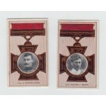 Cigarette cards, Cohen, Weenen & Co, Victoria Cross Heroes (51-100), 9 cards, nos 59, 61, 65, 68,